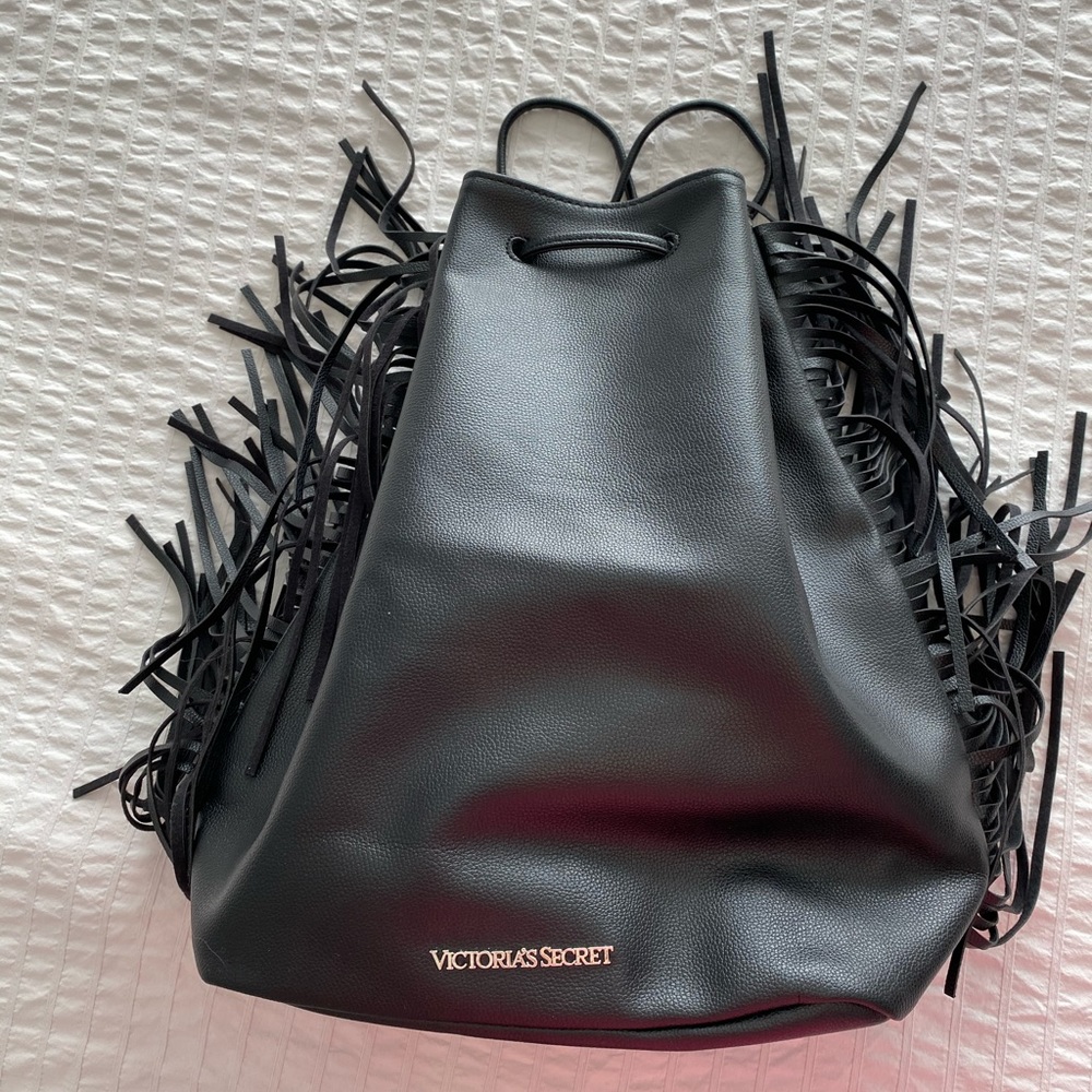 Victoria’s Secret Faux Leather Fringed Back-pack